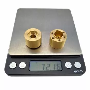 2 pieces crawler wheel spacers with a total weight of 72 grams